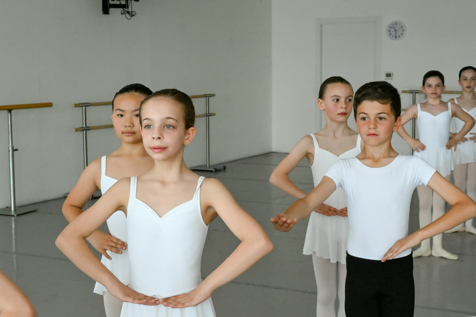 Allievi durante una lezione di tecnica